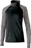 Womens Side Neck,Contrasting Sleeve 1/4 Zip Pullover (12-Colors)