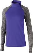 Womens Side Neck,Contrasting Sleeve 1/4 Zip Pullover (12-Colors)