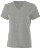 Womens V-Neck Glimmer, sparkle printed in silver metallic, T- Shirt