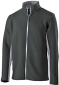 Adult Full-Zip Microfleece Inside/Outside Pockets Jacket (Black,Carbon,Navy,Royal,Red)