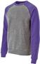 Holloway Adult Vintage Heather Roster Crew VINTAGE GREY/VINTAGE PURPLE Primary