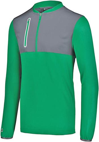 Adult/ Youth Hybrid 1/4 Zip Pullover (BK,Carbon,Forest,Kelly,Maroon,Navy,Orange,Purple,Royal,Red,WT). Decorated in seven days or less.