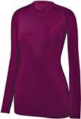 Augusta Ladies Girls Maven Long Sleeve Jersey MAROON Primary