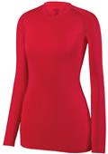 Augusta Ladies Girls Maven Long Sleeve Jersey RED Primary