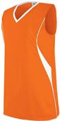  Ladies Girls Wave Sleeveless Athletic Jerseys ORANGE/WHITE Primary