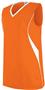  Ladies Girls Wave Sleeveless Athletic Jerseys ORANGE/WHITE Primary