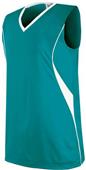  Ladies Girls Wave Sleeveless Athletic Jerseys TEAL/WHITE Primary