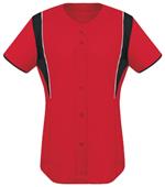 Womens & Girls Faux Front Softball Jersey