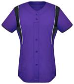 Womens & Girls Faux Front Softball Jersey