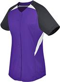 High Five Womens & Girls Galaxy Full Button Softball Jersey