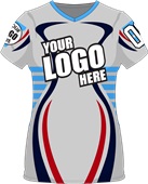 Sublimated Womens/Girls V-Neck Jersey - Custom "Cobra" Cool Performance Tee