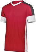 High Five Adult Youth Wembley Soccer Jersey SCARLET/WHITE/BLACK Primary