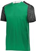 High Five Adult Youth Hawthorn Soccer Jersey KELLY/BLACK PRINT/WHITE Primary