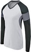 High Five Raptor Long Sleeve Volleyball Jerseys Womens & Girls WHITE/BLACK/GRAPHITE Primary