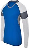 High Five Raptor Long Sleeve Volleyball Jerseys Womens & Girls ROYAL/WHITE/GRAPHITE Primary