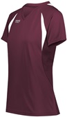 Ladies Girls Color Cross V-Neck Tagless Volleyball Jersey
