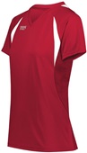 High Five Ladies Girls Color Cross Volleyball Jerseys SCARLET/WHITE Primary