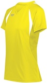 Ladies Girls Color Cross V-Neck Tagless Volleyball Jersey