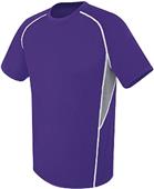 Adult Youth Evolution Short Sleeve Soccer Jersey PURPLE/GRAPHITE/WHITE Primary