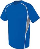 Adult Youth Evolution Short Sleeve Soccer Jersey ROYAL/GRAPHITE/WHITE Primary