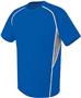 Adult Youth Evolution Short Sleeve Soccer Jersey ROYAL/GRAPHITE/WHITE Primary