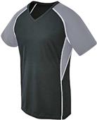 Women Girls Short Sleeve V-Neck Softball Sports Jersey