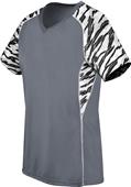 Women Girls Evolution Print V-Neck Jerseys GRAPHITE/FRAGMENTPRINT/WHITE Primary