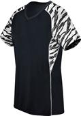 High Five Women Girls Evolution Print V-Neck Jerseys BLACK/FRAGMENTPRINT/WHITE Primary