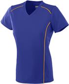 Ladies Girls Winning Streak V-Neck Athletic Jersey PURPLE/GOLD Primary