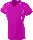 Augusta Ladies Girls Winning Streak Jersey POWER PINK/WHITE Primary