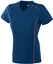 Ladies Girls Winning Streak V-Neck Athletic Jersey NAVY/ORANGE Primary
