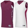 Augusta Men Youth Hook Shot Reversible Basketball Jersey Outside: MAROON/MAROON DIGI, Inside: WHITE/MAROON Primary