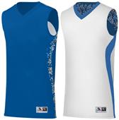 Augusta Men Youth Hook Shot Reversible Basketball Jersey Outside: ROYAL/ROYAL DIGI, Inside: WHITE/ROYAL Primary