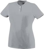 Augusta Ladies Girls Wicking Two-Button Softball Jersey