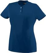 Augusta Ladies Girls Wicking Two-Button Softball Jersey