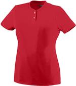 Augusta Ladies Girls Wicking Two-Button Softball Jersey