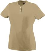 Augusta Ladies Girls Wicking Two-Button Softball Jersey