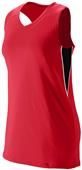 Augusta Ladies' Girls' Inferno Racerback Jerseys RED/ BLACK/ WHITE Primary