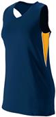 Augusta Ladies' Girls' Inferno Racerback Jerseys NAVY/ GOLD/ WHITE Primary