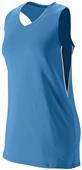Augusta Ladies' Girls' Inferno Racerback Jerseys COLUMBIA BLUE/ NAVY/ WHITE Primary