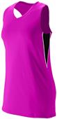 Augusta Ladies' Girls' Inferno Racerback Jerseys POWER PINK/ BLACK/ WHITE Primary