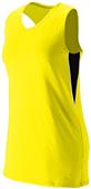 Augusta Ladies' Girls' Inferno Racerback Jerseys POWER YELLOW/ BLACK/ WHITE Primary