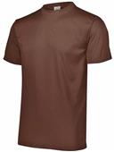 Adult Youth Wicking Tagless Cooling T-Shirt BROWN Primary