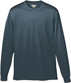 Adult/ Youth Wicking Long Sleeve Tagless T-Shirt SLATE Primary
