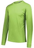 Adult/ Youth Wicking Long Sleeve Tagless T-Shirt SAFETY GREEN Primary