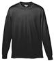 Adult/ Youth Wicking Long Sleeve Tagless T-Shirt BLACK Primary