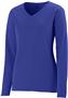 Ladies Nexgen Wicking V-Neck Long Sleeve Tee Z1788 PURPLE Primary