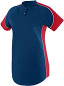 Womens 2-Button, 2-Color Softball Jerseys