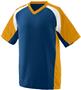 Adult/ Youth 3-Color Soccer, Baseball Fancy Sports Jersey NAVY/GOLD/WHITE Primary