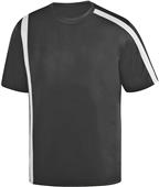 Mens/ Youth 2-Color Crew Neck Wicking Soccer Jersey BLACK/WHITE Primary